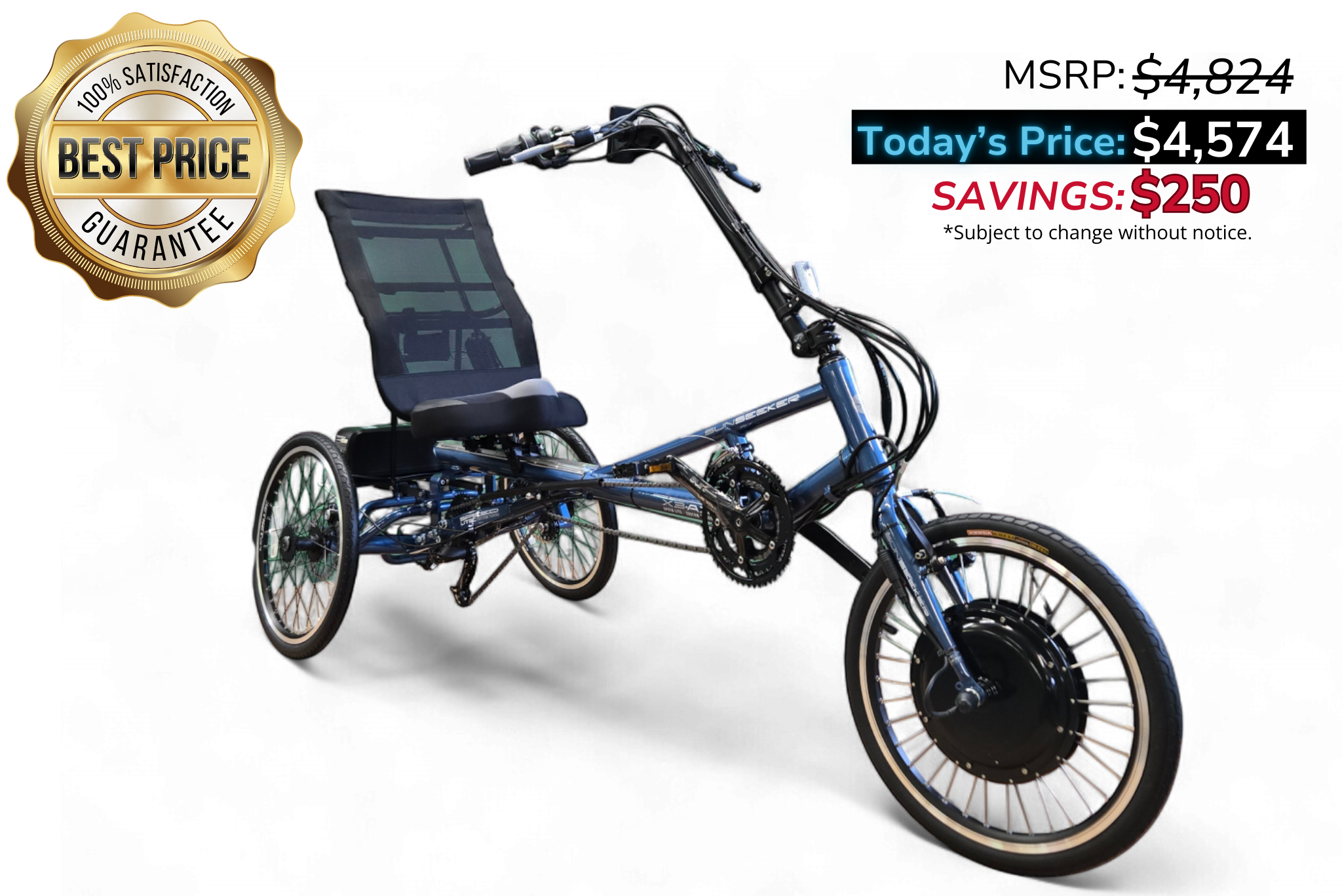 Sun X3-AX Recumbent Electric Trike –