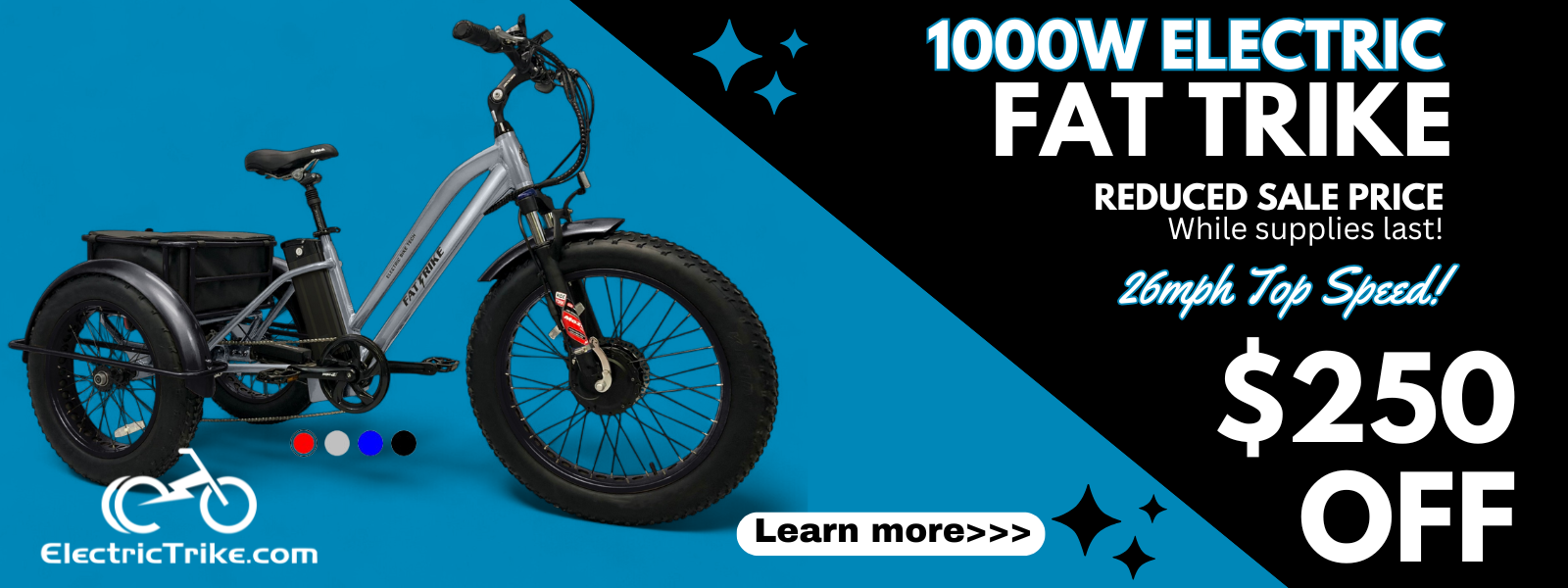 Electric Fat Trike - Rugged All-Terrain Electric Tricycle with Fat Tires