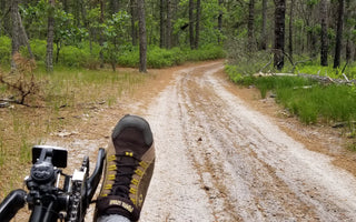 A rider's view while pedaling an electric Fat-Tad CXS