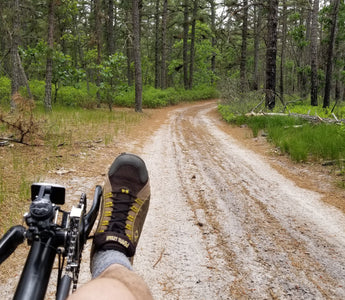 A rider's view while pedaling an electric Fat-Tad CXS