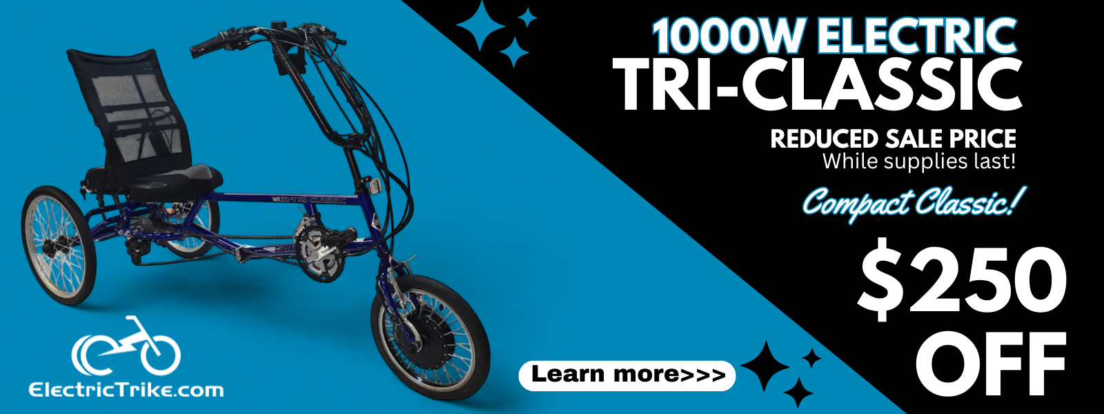 EZ Tri-Classic Electric Trike - User-Friendly Electric Trike for Daily Use