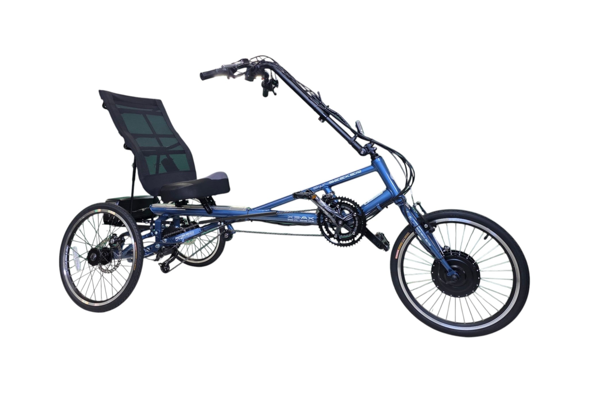 3-wheel recumbent bicycle trike Sun X3-AX Recumbent Electric Trike – ElectricTrike.com