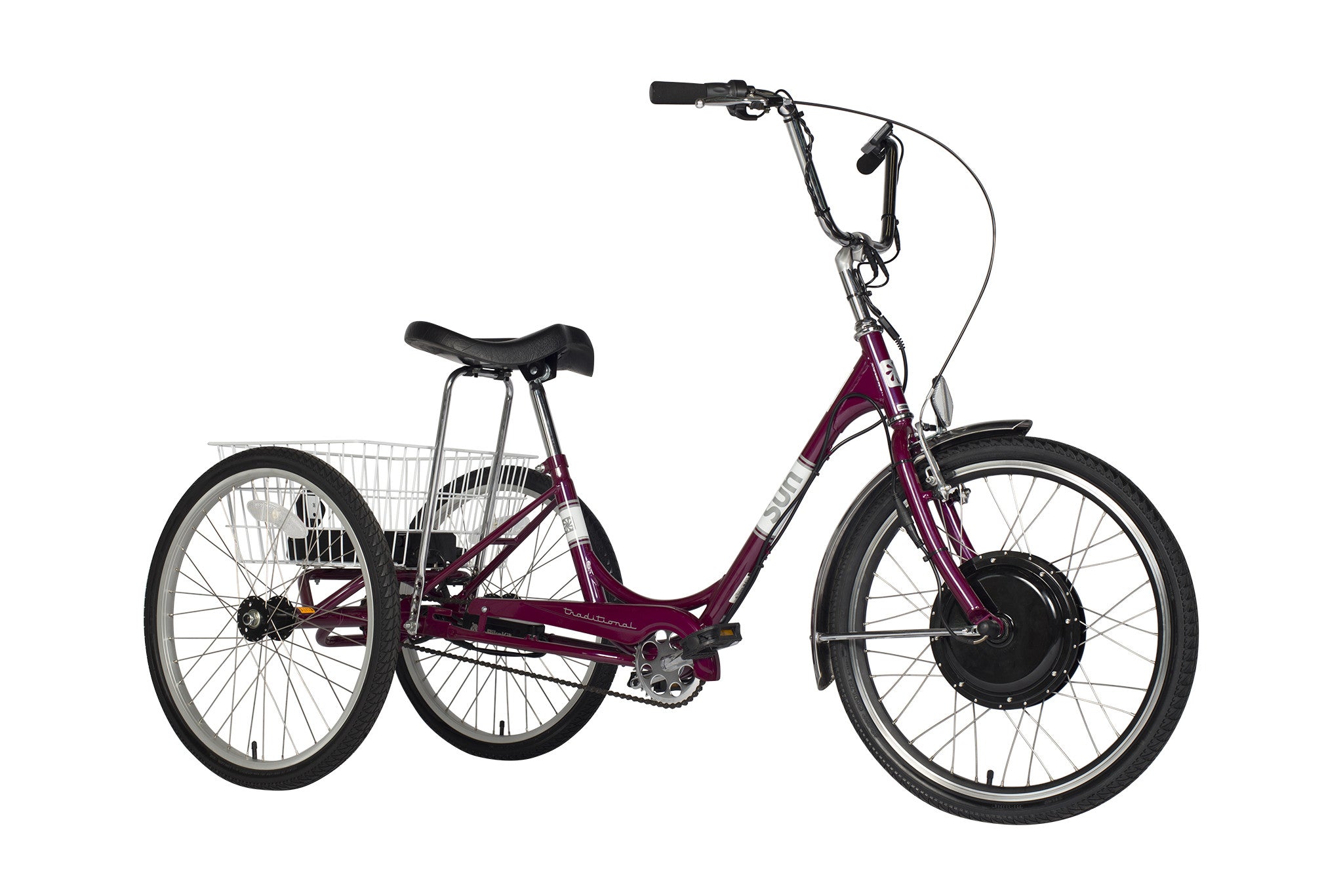 Traditional 24 Electric Trike, Violet Pearl color